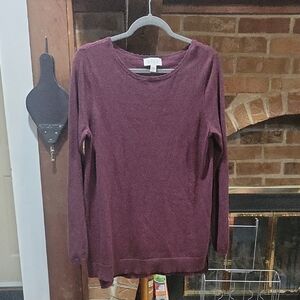 Elle Women's Sweater - Purple Crew Neck